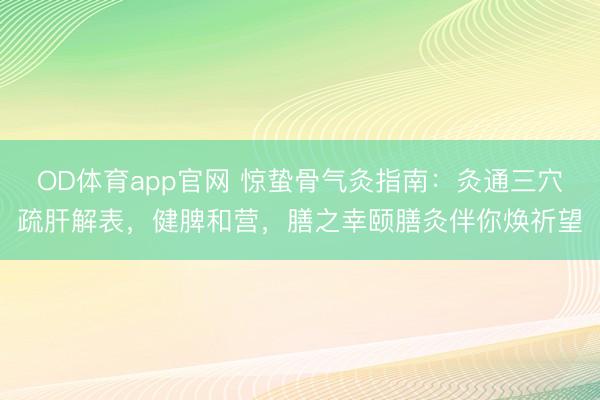 OD体育app官网 惊蛰骨气灸指南：灸通三穴疏肝解表，健脾和营，膳之幸颐膳灸伴你焕祈望